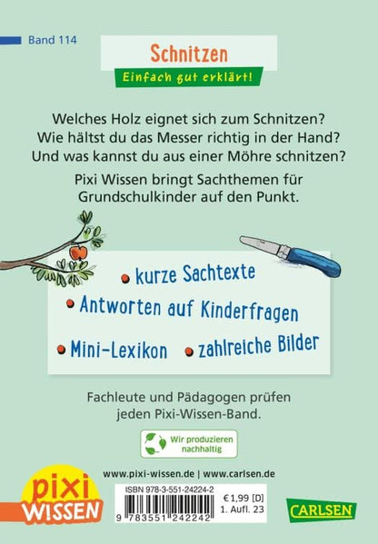 Carlsen Verlag – Buch PIXI WISSEN 114: Schnitzen - WILDHOOD store