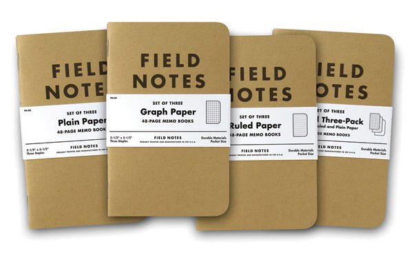 Field Notes – Notizbuch 3er-Set FIELD NOTES ORIGINAL KRAFT Mixed - WILDHOOD store