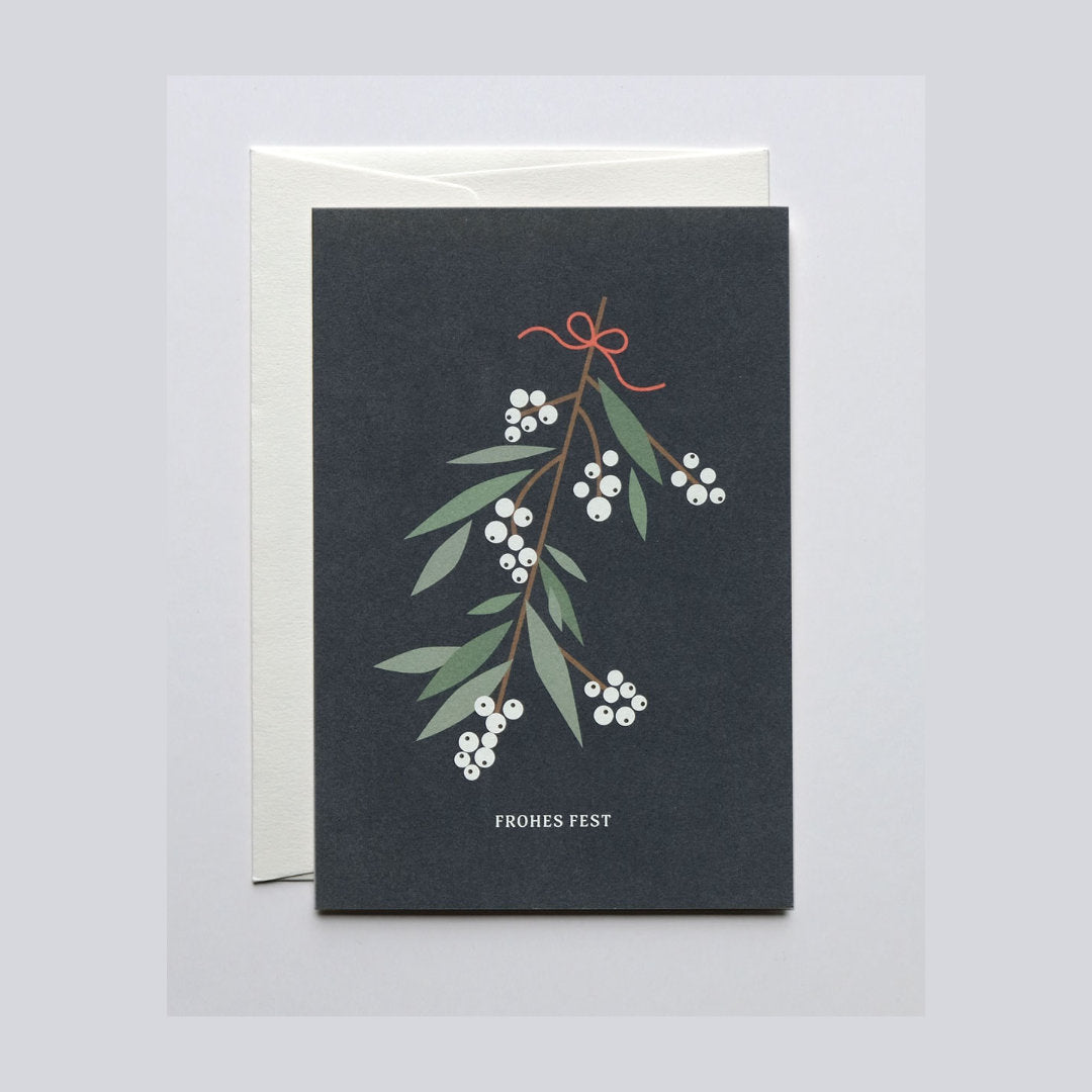 Haferkorn & Sauerbrey – Grußkarte MISTELZWEIG zu Weihnachten - WILDHOOD store