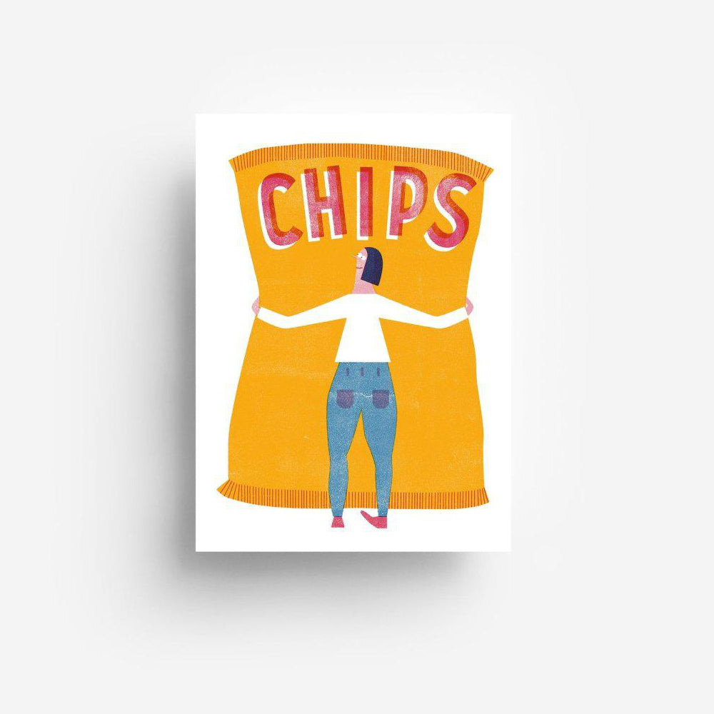 jungwiealt – Postkarte CHIPS Chipstüten-Liebe - WILDHOOD store