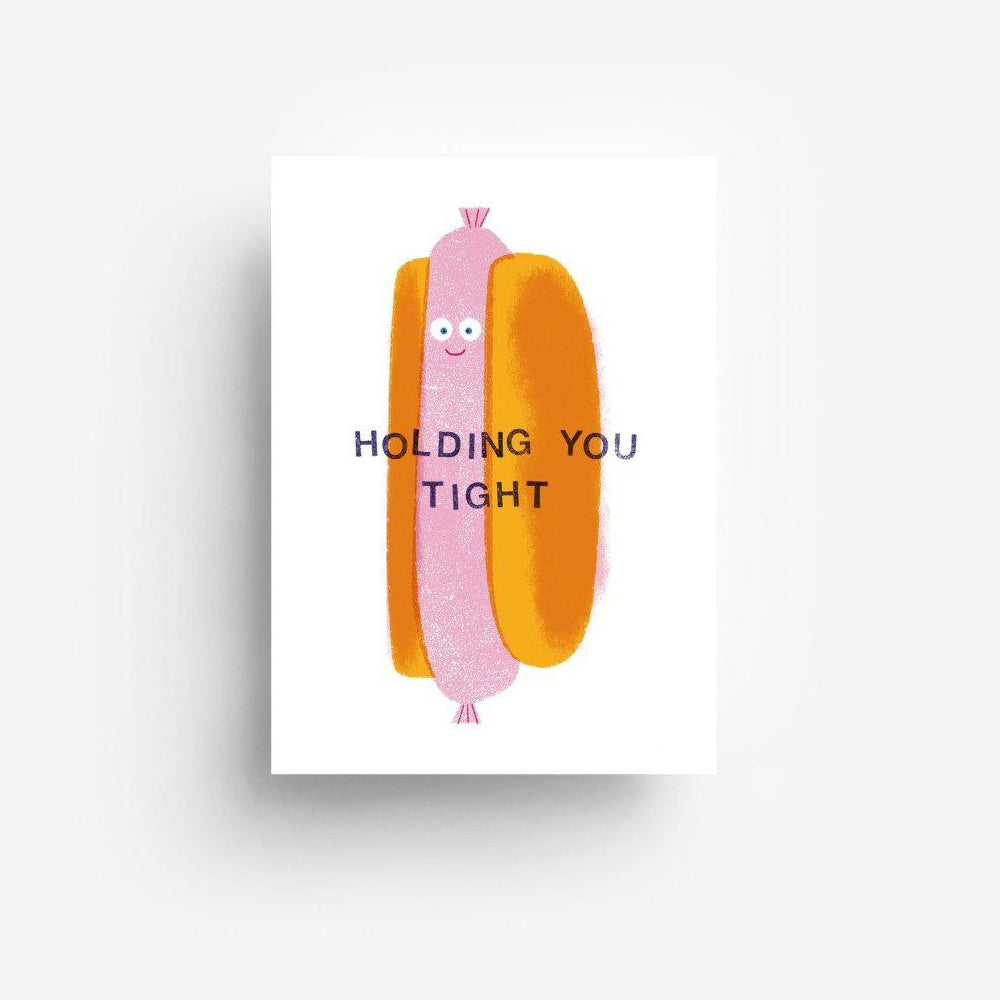 jungwiealt – Postkarte HOLDING YOU TIGHT Hot Dog - WILDHOOD store
