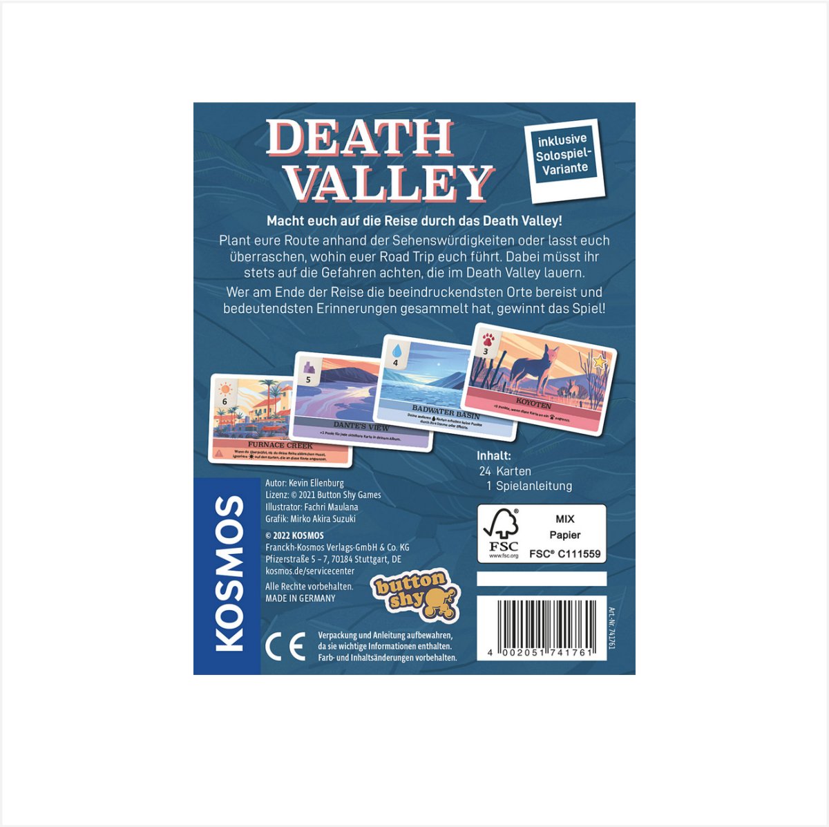 Kosmos – Kartenspiel DEATH VALLEY von Kevin Ellenburg - WILDHOOD store
