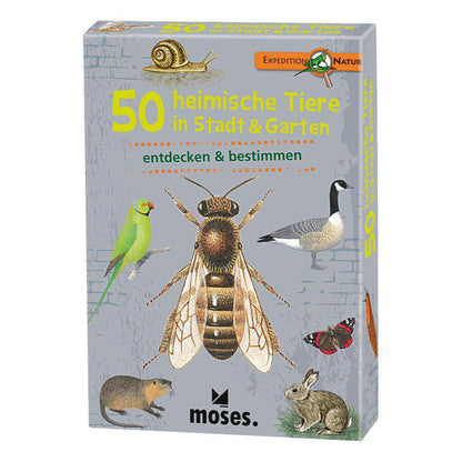 Moses – Karten-Set 50 heimische Tiere in STADT & GARTEN - WILDHOOD store