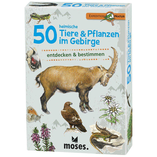 Moses – Karten-Set 50 heimische TIERE & PFLANZEN im GEBIRGE - WILDHOOD store