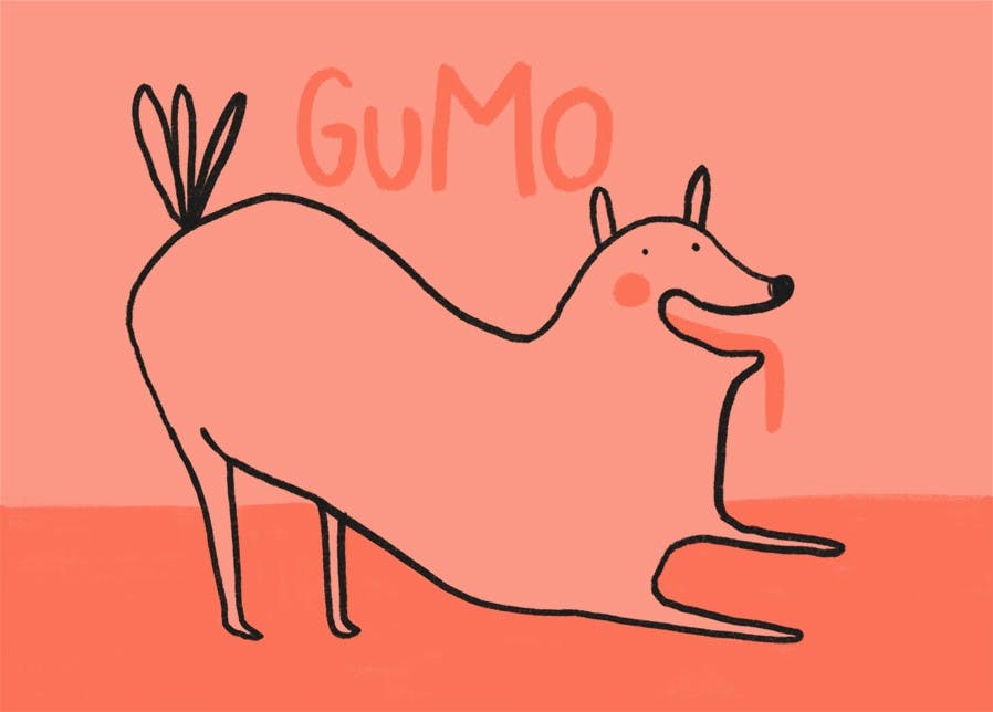 Slinga Illustration – Postkarte GUMO Hund - WILDHOOD store