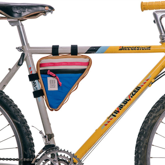 Topo Designs – Fahrradtasche BIKE FRAME BAG 0.7 L Blue / Bone White - WILDHOOD store