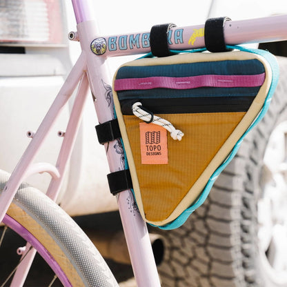 Topo Designs – Fahrradtasche BIKE FRAME BAG 0.7 L Bone white / olive - WILDHOOD store
