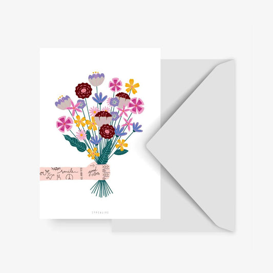 Typealive – Postkarte BUNCH OF FLOWERS Blumenstrauss - WILDHOOD store