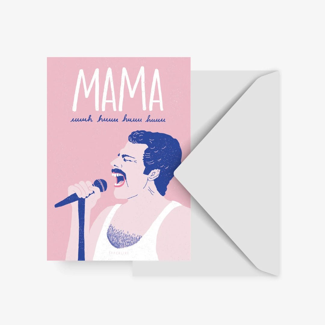 Typealive – Postkarte MAMA mit Freddy Mercury - WILDHOOD store