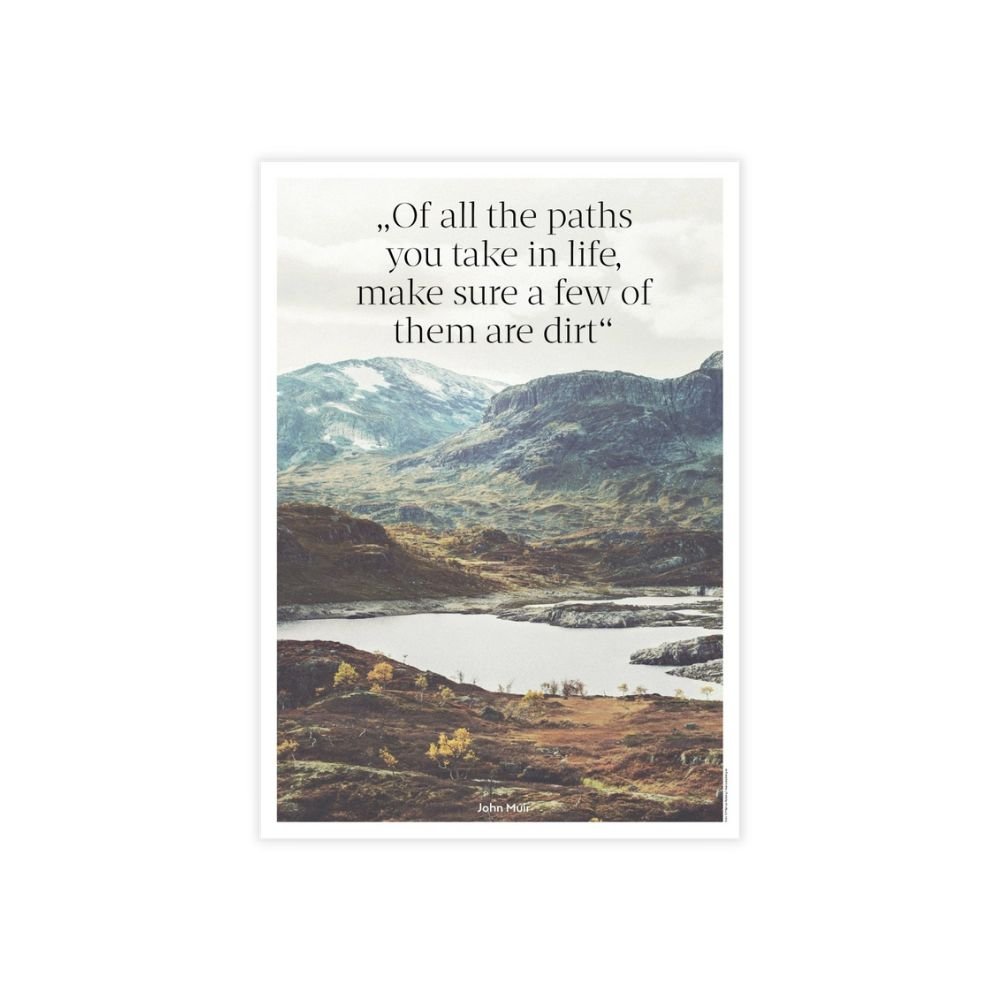 WILDHOOD store – Postkarte OF ALL THE PATHS YOU TAKE – John Muir - WILDHOOD store
